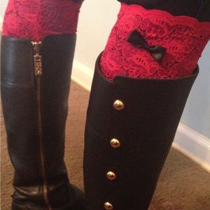 Brand new handmade stretch lace boot cuffs.One size
